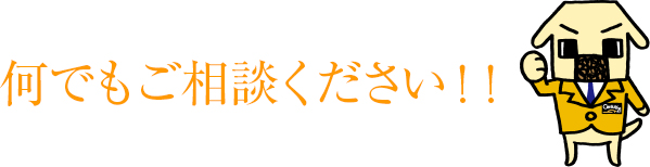 なんでもご相談ください!!